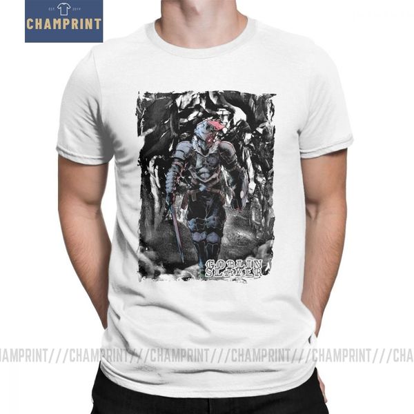 

goblin slayer novelty t shirts men anime dark fantasy short sleeve clothes plus size tees 100% cotton o neck t-shirts plus size