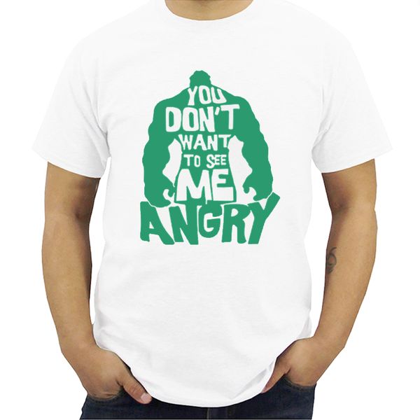 

2019 new hulk t shirts you don't want to see me angry t-shirt men's o-neck short sleeve shirt hip hop tees streetwear