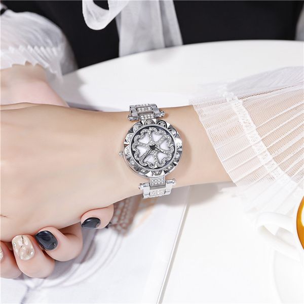 

cacaxi fashion luxury crystal bracelet watch ladies dress elegant women watch waterproof quartz wristwatch montre femme a23603, Slivery;brown