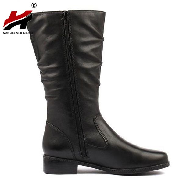 

boots nan jiu mountain 2021 woman's autumn outdoor low heel shoes fashion handmade solid color comfortable plus size 43, Black
