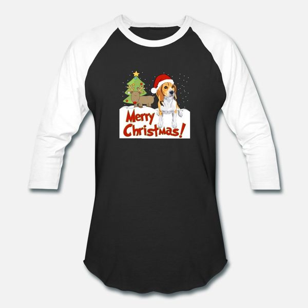 

рождество beagle футболка мужчины customized хлопок круглый воротник fit сумасшедшая смешной весна осень нормальная рубашка