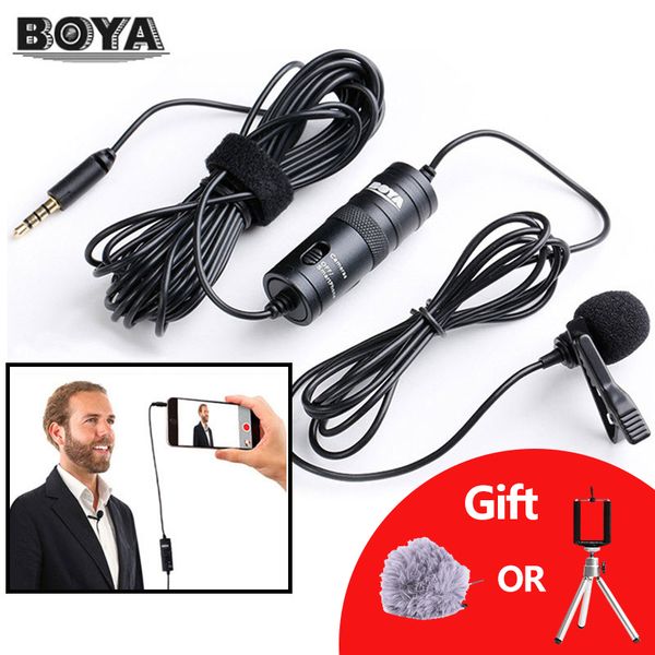 

boya by-m1 microphone omnidirectional microfone 6m lavalier audio recorder mic speaker for android nikon canon dslr 6s 7