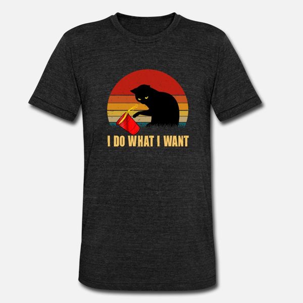 

do what i want black cat red cup t shirt men customized tee shirt s-xxxl standard crazy breathable spring autumn outfit shirt