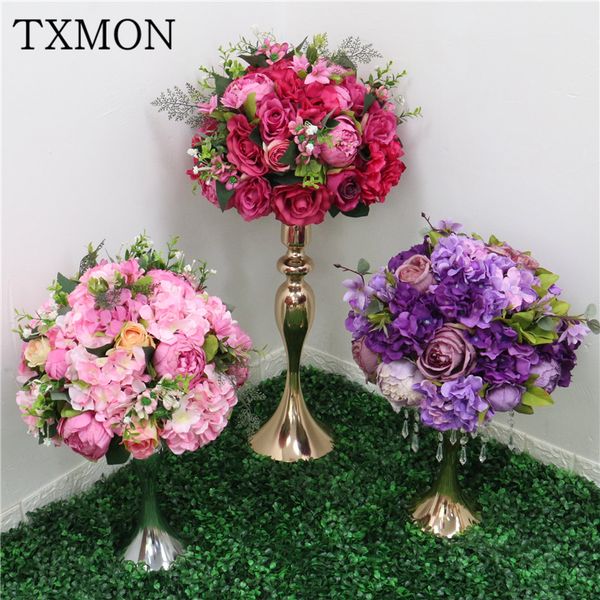 

wedding table center artificial flower ball wedding table flower decoration simulation silk ball holiday party decoration