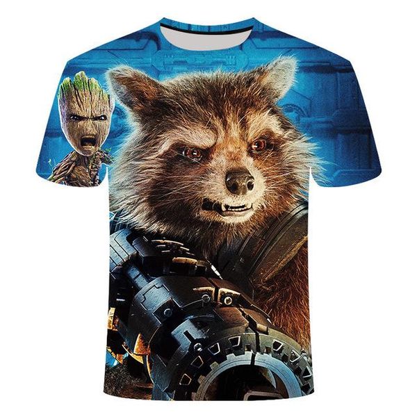 

marvel movie cute style galaxy groot asian 3d print shirts hentai oversized harajuku men clothing
