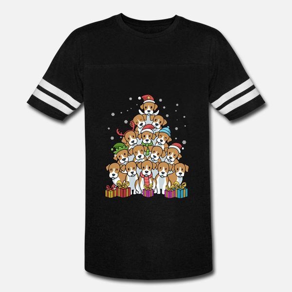 

beagle christmas tree funny christmas gift t shirt men print cotton s-xxxl basic solid graphic breathable spring autumn novelty shirt