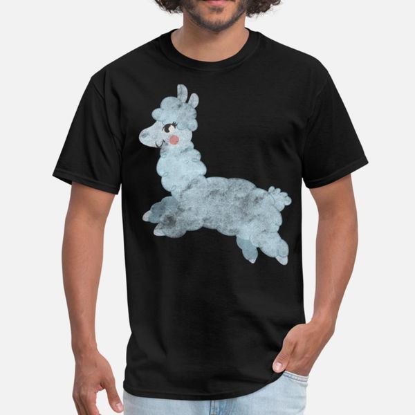 

lama тенниски мужчин вязаная хлопок размер s-3xl kawaii свободный свободный летний нормальный рубашка