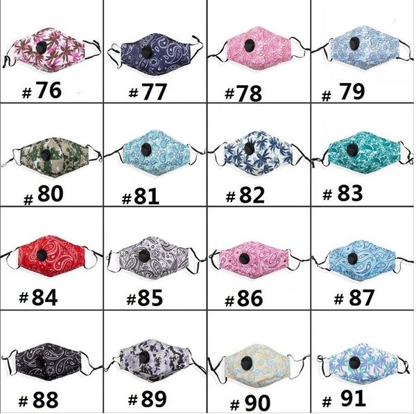 

лицо cotton маска с дыхательным клапаном фильтром карманного floral камо печатью mouth маски против пыли haze маски защитных масок hh9-3052