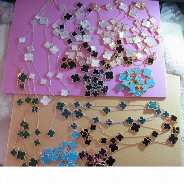 

new fashion 16 three size flower 120cm long necklaces party jewelry for women wearing, Silver