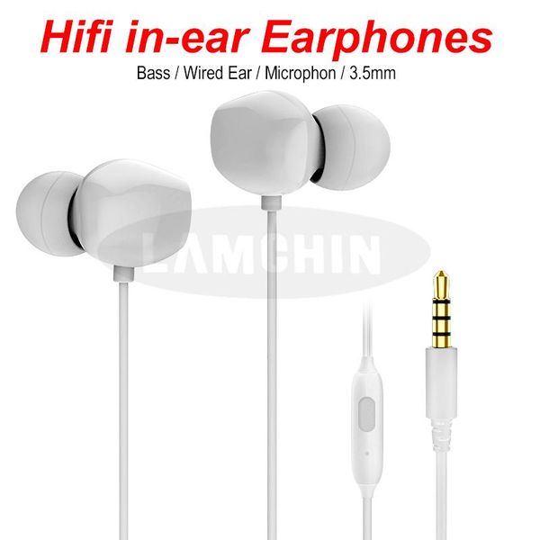 

cgjxsal -8163 audio earphone 1 .2m earphone heavy bass noise cancelling audio in -ear hands with mic and volume control with retail box