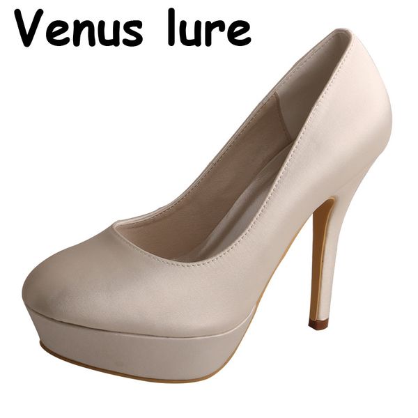 

lure platform court shoes bridemaid shoes wedding round toe size 9, Black