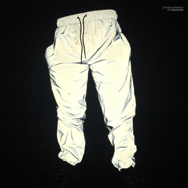 

sports styles night running pants casula hip hop shorts pants 3m reflective mens designer pants fashion, Black