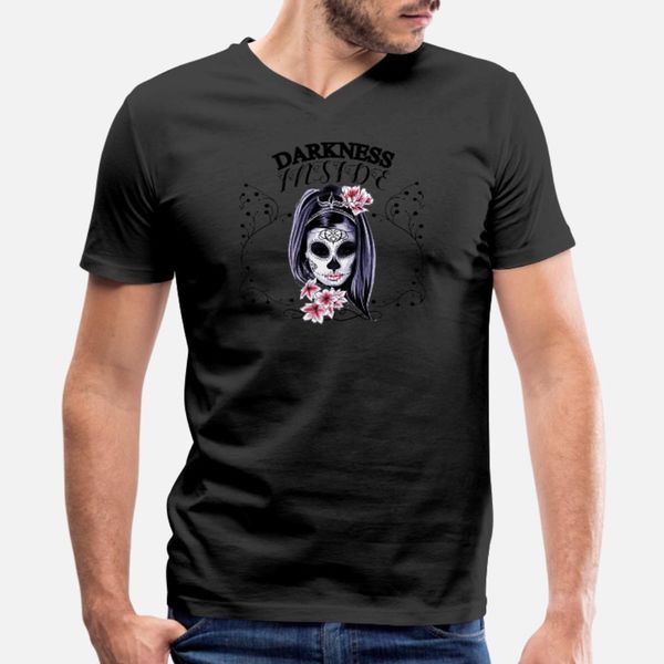 

gothic tattoo girl t shirt men custom cotton plus size 3xl anti-wrinkle new fashion spring autumn cool shirt