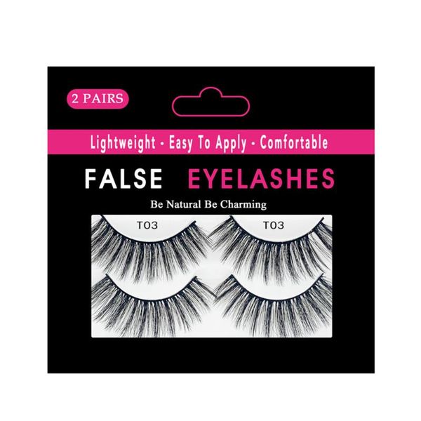 

2 pairs 3d 100% mink hair natural false eyelashes wispies fluffy multilayer handmade resuable eyelashes extension eye makeup