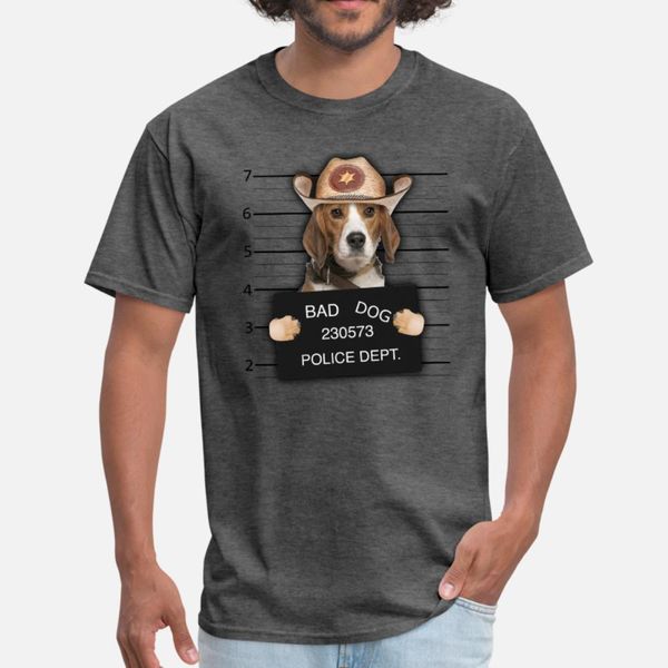 

bad dog police dept halloween beagle shirt t shirt men customize cotton s-xxxl formal anti-wrinkle casual spring slim shirt