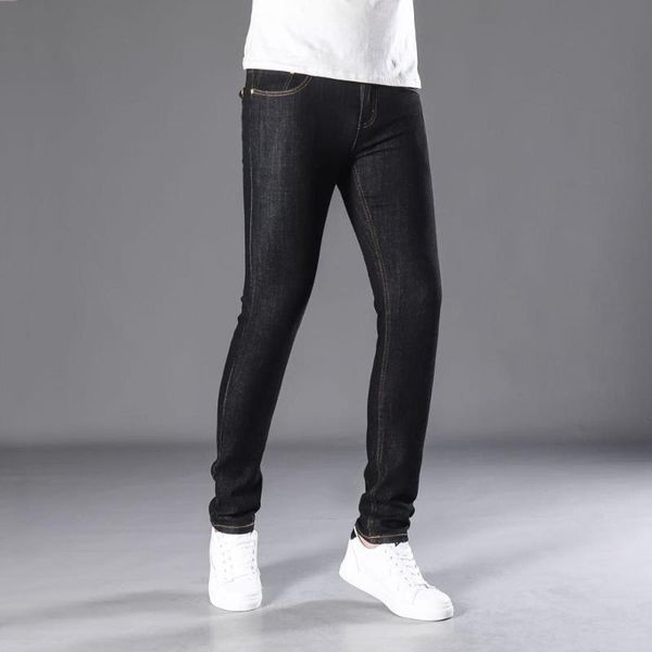 

2020 мужские джинсы новый тонкий прямые stretch мужской джинсовые брюки streetwear повседневный джинсовые мужские брюки моды джинсы марка, Blue