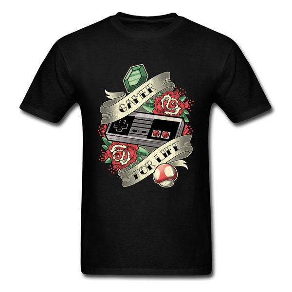

интересные видео игры tv patterns student tshirt gamer for life 100% хлопок ткань повседневный толстовка мужчины топы футболки с коротким