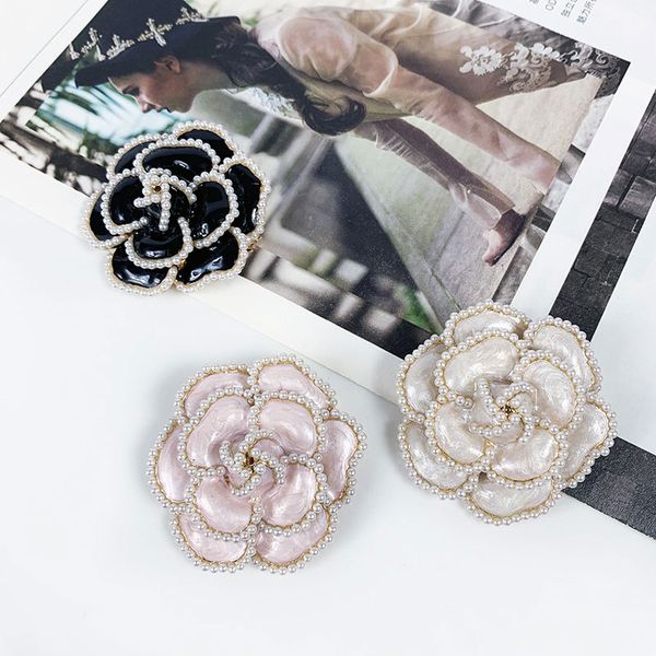 

flowers pearl pins brooches flower brooch broach jewlery style for women, Gray