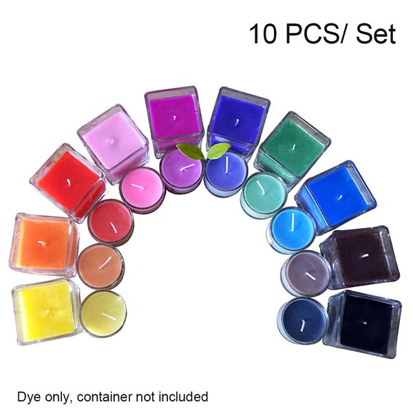 

10 colors for paraffin soy pigment easy use candle dye chips diy making crafts