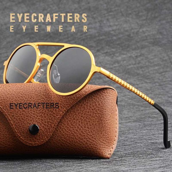 

2020 brand aluminum sunglasses polarized driving male oculos round sunglasses eyewear men new fashion uv400 anti-reflective, White;black