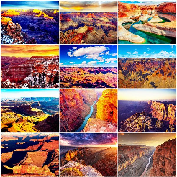 

evershine 5d diy diamond painting scenery canyon pictures of rhinestones full square diamond embroidery mountain home decoration