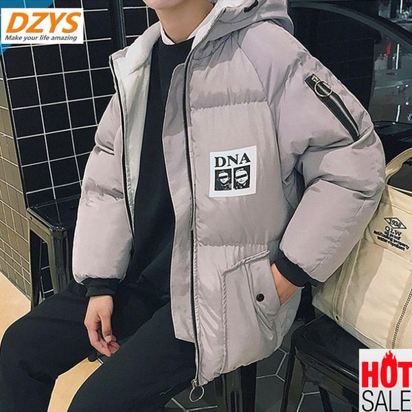 

men's trench coats 2021 winter coat cotton clothes men version of the trend youth jacket loose dzys-cx short bi-padded, Tan;black