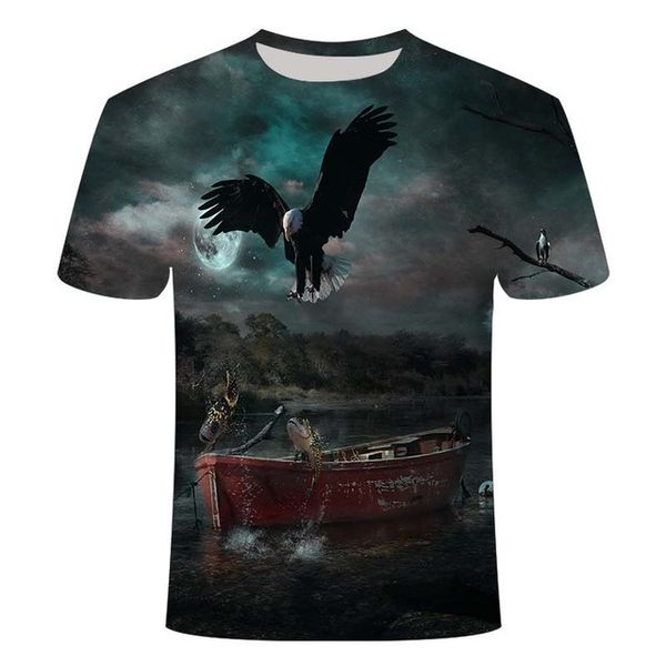 

anime palm tree beach men 3d print shirts graphic comics anime men clothing