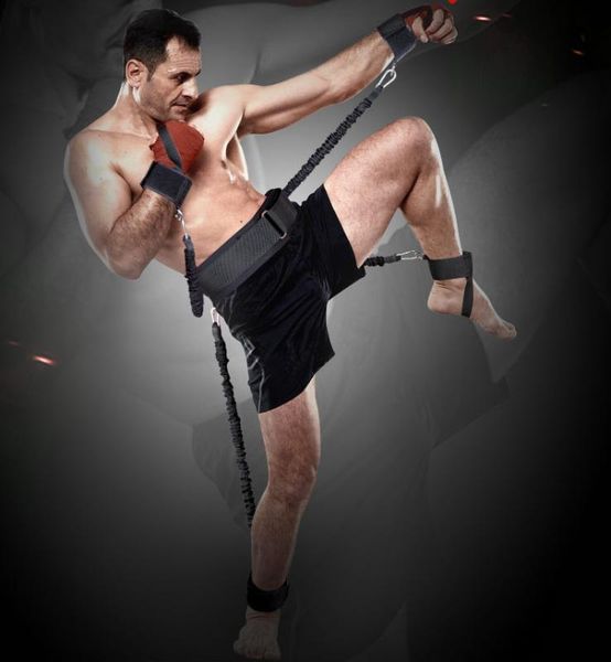 

150lbs taekwondo crossfit jump resistance bands boxing arm workout boxing strength explosive force gym fitness training belt