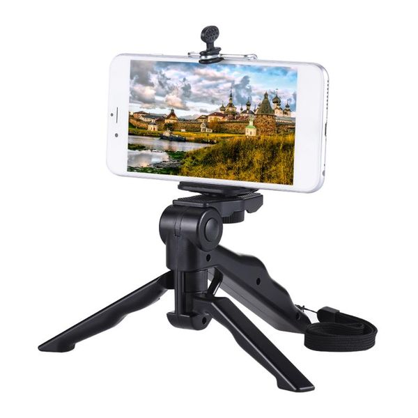 

andoer mini tripod stand support holder hand grip stabilizer w/smartphone clip bracket for for samsung galaxy
