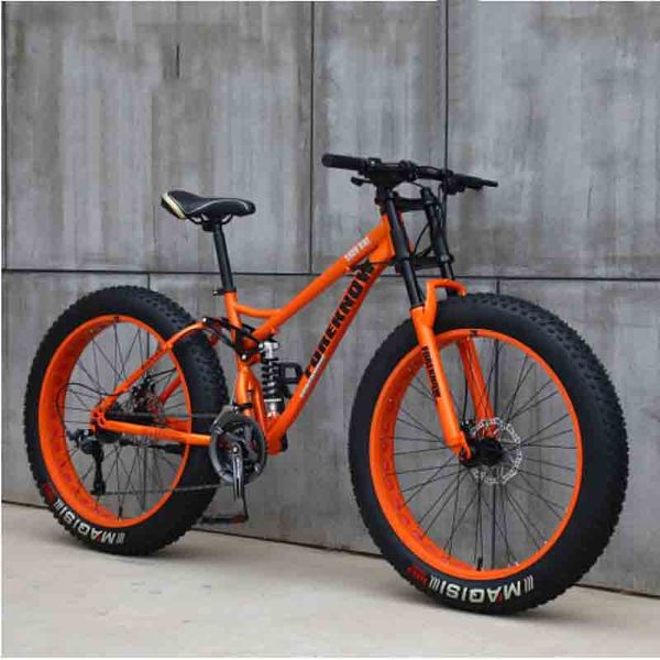 

the new 26-inch 27-speed off-road beach snowmobile super wide 4.0 big tire mountain bike male and female bicycle students