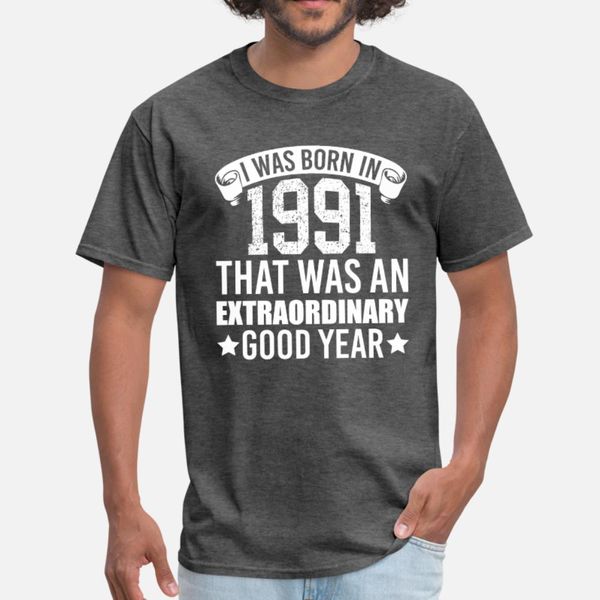 

born in 1991 t shirt men personalized 100% cotton s-xxxl pictures graphic basic summer letter shirt