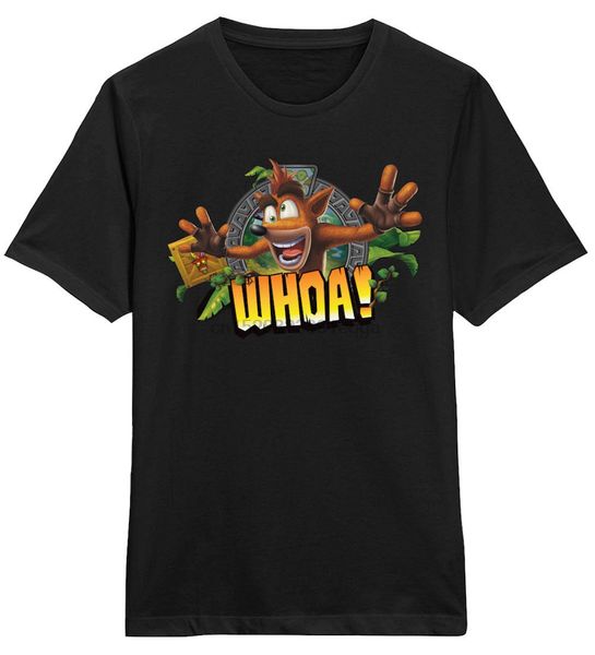 

crash bandicoot - вау - официальный mens t-shirt хлопок tee shirt стиль круглый