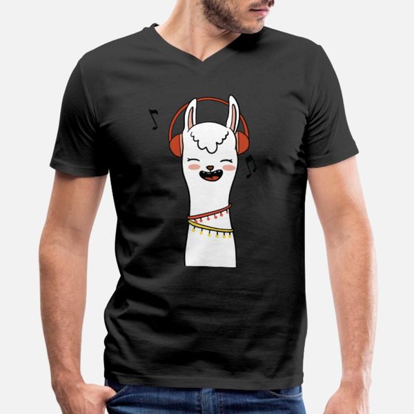 

k поп корея музыка lama alpaka ghetto blaster t shirt men проектировщик tee shirt вокруг шеи стандартный fit дышащая весна осень trend рубаш