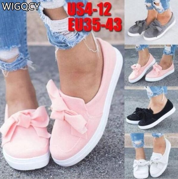 

2020 summer new bow women canvas shoes comfortable women flat bottom pedal lazy shoes soft bottom casual tide large size d836, Black
