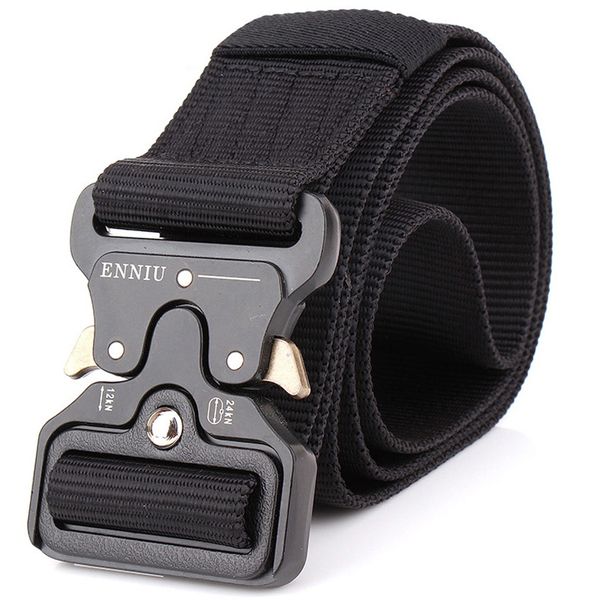 

luxury belt men tactical belt military nylon outdoor multifunctional training belt strap ceintures 125cm army style belts, Black;brown