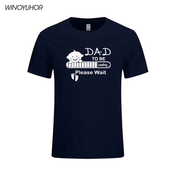 

летний новый dad быть забавными ожидая младенца загрузка тенниски вскользь с коротким рукавом o шея tops мода хлопок мужская футболки