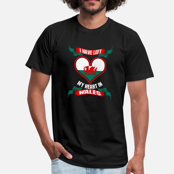 

i have left my heart in wales t shirt men print 100% cotton round neck clothes sunlight basic spring normal shirt