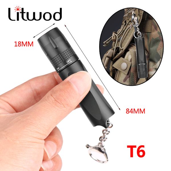 

mini t6 led waterproof camping lamp torch lights 2000lm resistant hard defense single file bulb 10w 1464 litwod
