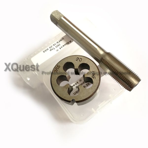 

2pcs unified thread tap and die set unc 9/16 9/16-12 dies plug taps unf 9/16-14 9/16-16 9/16-18 9/16-20 9/16-24 -28 -32 -36 -40
