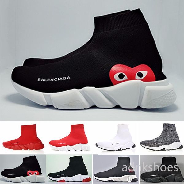 

2019 sock shoes casual shoe speed trainer sneakers speed trainer sock race runners black shoes men and women casual shoe rtjj1