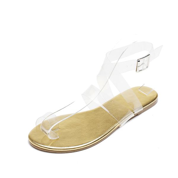 

sandals women plus size transparent perspective strap design color daily roman dropship, Black