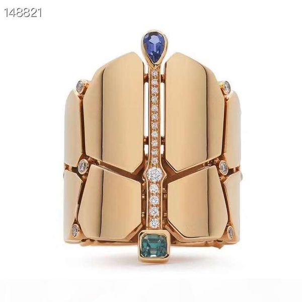 

style fashionable gemstone ring is in america and america in 2020 luxury custom fashion high-end ring, Golden;silver