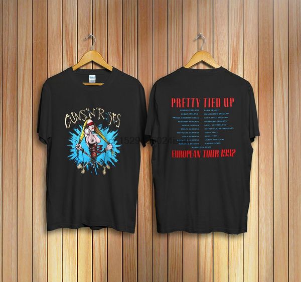 

vintage guns n roses 1992 pretty tied up euro tour concert tee t-shirt