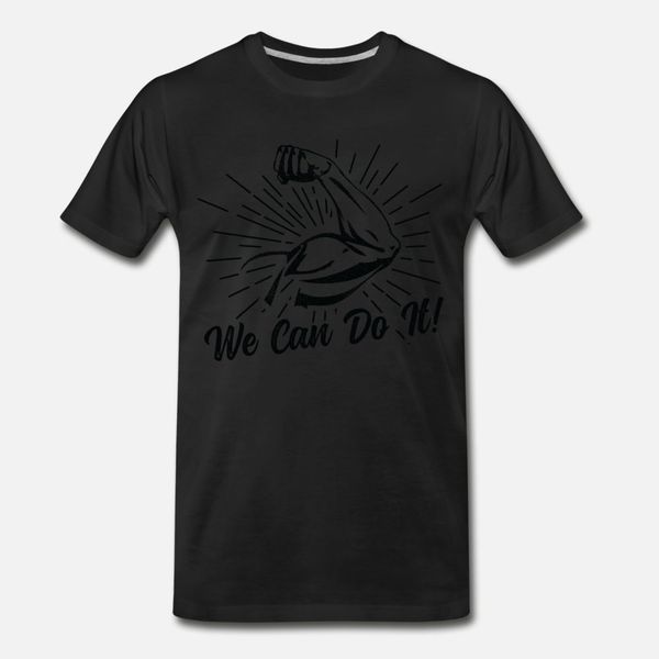 

we can do it t shirt men printed cotton plus size 3xl solid color gift basic spring unique shirt