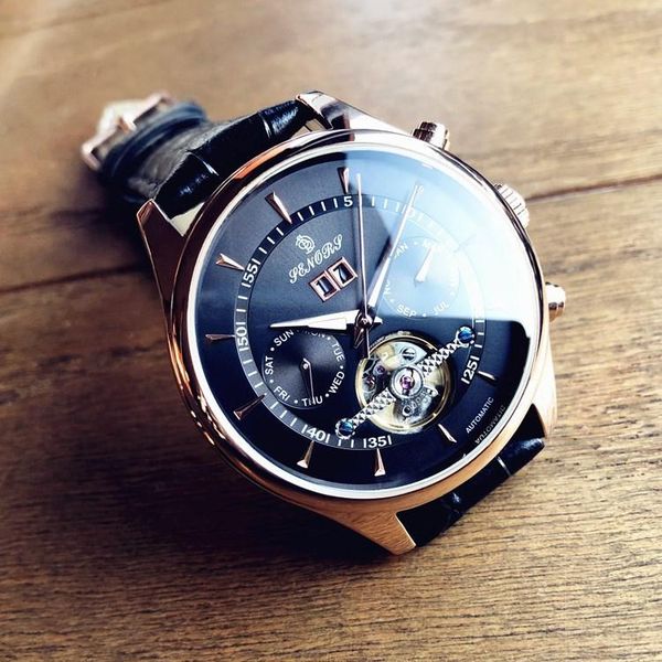 

mechanical watches belt male student trend sporty personality cool waterproof hollow automatic, Slivery;brown