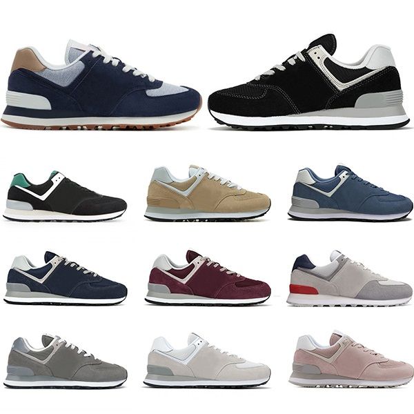 

new 574 running shoes mens womens sneakers vintage pink classic grey navy bule black beige trainers sports hiking jogging size 5.5-10