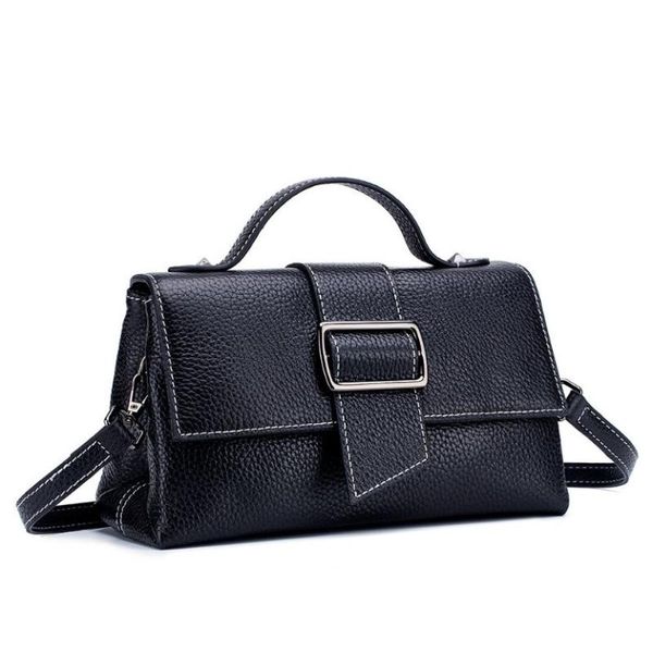 

genuine lether women's shoulder bag 2020 new fashion handbag female pink black red green crossbody bags women