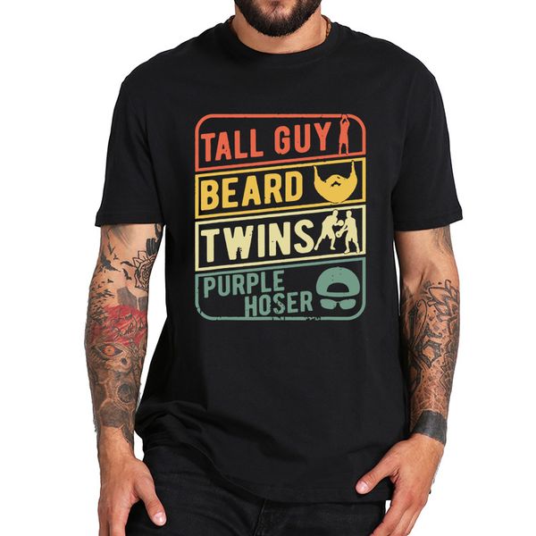 

tall guy борода twins фиолетовый hoser футболка урожай дети чувак quote tshirt eu размер 100% хлопок дышащий охладить tee tops