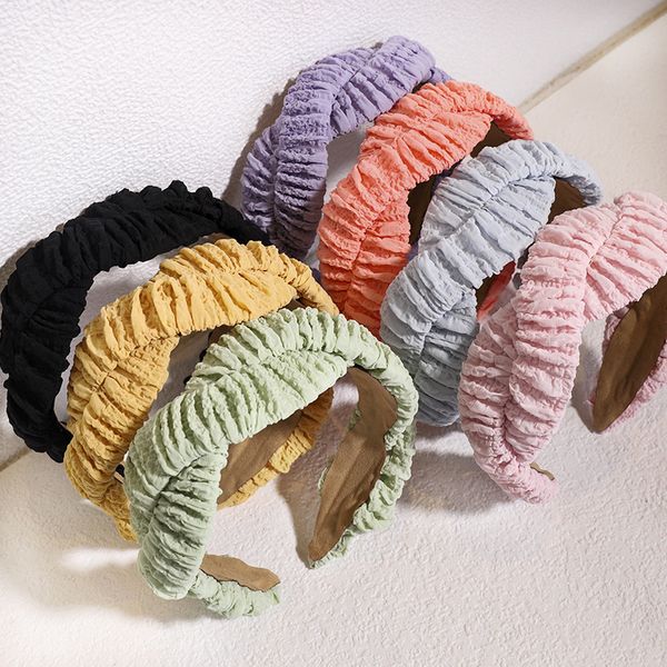 

korean women fold cross twist braid hairbands widen headband hair ornament hoops hair holder lady fashion accessories 2020