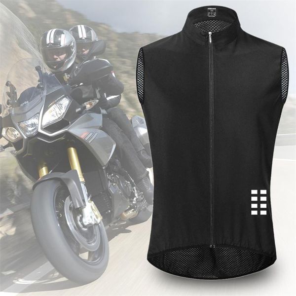 

men's cycling vest motorcycle windproof sleeveless jersey waistcoat, Black